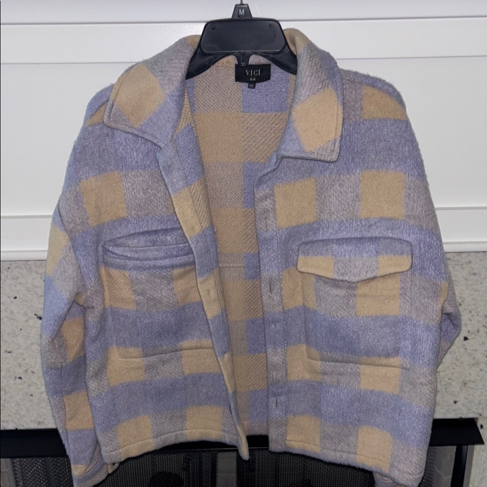 Plaid Jacket with Pockets